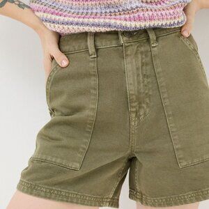 FATFACE Cali Green Denim Carpenter Shorts 4.5" inseam (US6)